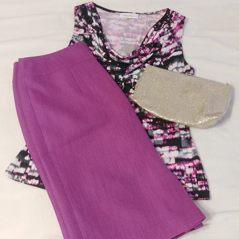 Jones Studio Pink lined pencil skirt - size 4